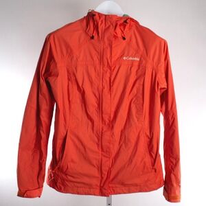 Columbia Womens‎ Lightweight Rain Jacket Windbreaker Orange Size M Outdoor